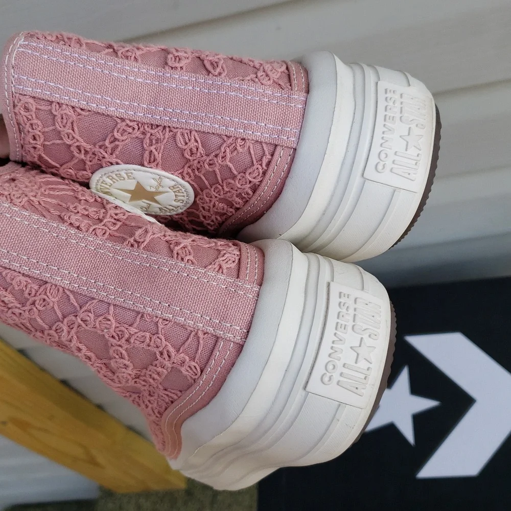 Converse Canvas CTAS Move Platform Daisy Cord Rust Pink Egret Sneakers Size 5.5